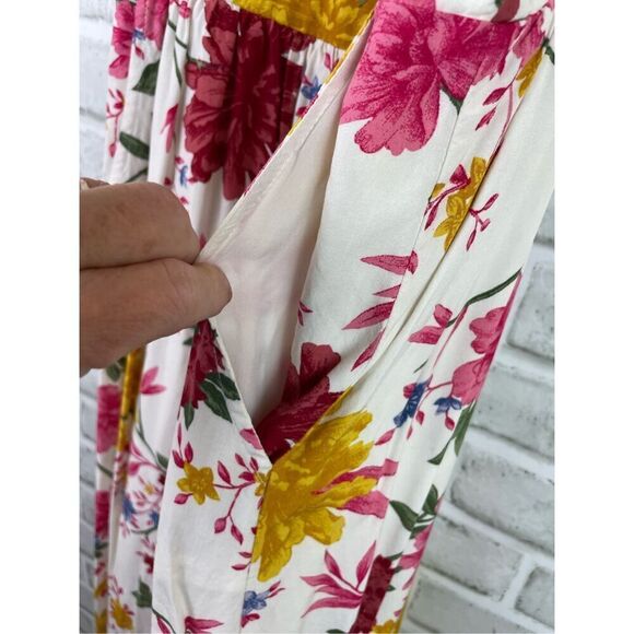 Old Navy Cami Floral Fit and Flare Midi Sundress Size Large Petite - Picture 3 of 8